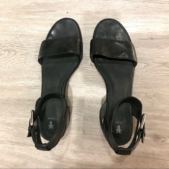 Frye Cindy Genuine Leather Open Toe Heel Sandals - Picture 7 of 13